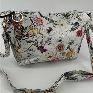 Imoshian Floral Spring Women's Shoulder Bag W Charm Adjustable Strap NWOT